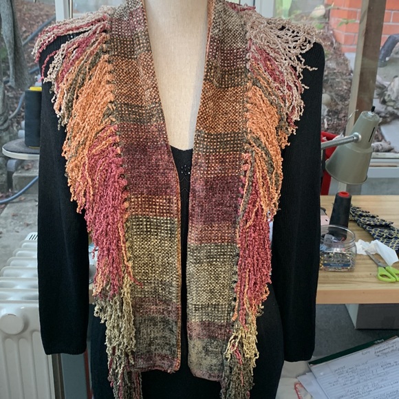 Multi Color Neck Warmer in Rayon Chenille - Picture 6 of 6